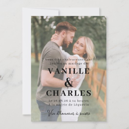 Huwelijksaankondiging Met Foto Kaart (Voorkant)