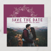 Huwelijksaankondiging met foto save the date (Voorkant / Achterkant)