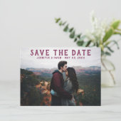 Huwelijksaankondiging met foto save the date (Staand voorkant)