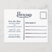 Huwelijksaankondiging met zeilboot in zeiljargon aankondigingskaart (Achterkant)