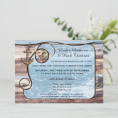 Huwelijksaankondiging na het huwelijk met anker kaart (Staand voorkant)