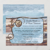 Huwelijksaankondiging na het huwelijk met anker kaart (Voorkant / Achterkant)
