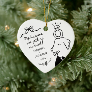 Huwelijksaankondiging Ornament voor Honden