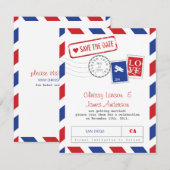 Huwelijksaankondiging per Luchtpost Kaart (Voorkant / Achterkant)