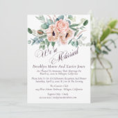 Huwelijksaankondiging Poppy Radiance We're Married Kaart (Staand voorkant)