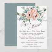 Huwelijksaankondiging Poppy Radiance We're Married Kaart (Voorkant / Achterkant)