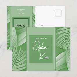 Huwelijksaankondiging QR-code Foto Postkaart Aankondigingskaart