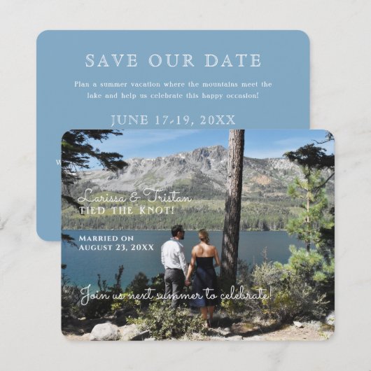 Huwelijksaankondiging Save the Date (Voorkant / Achterkant)