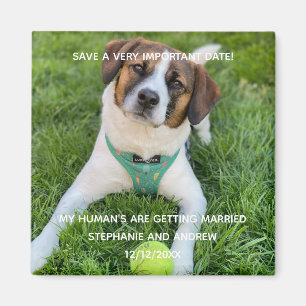 Huwelijksaankondiging Save The Date kaart met foto Magneet
