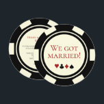 Huwelijksaankondiging voor een Poker Chip Vegas-on Kaart<br><div class="desc">Verblind je vrienden en familie door ze deze zwarte en ivoorwitte pokerchip-huwelijksaankondigingen en/of feestuitnodigingen te sturen. Ze kijken ernaar uit om je te vergezellen op dit zeker leuk feest!</div>