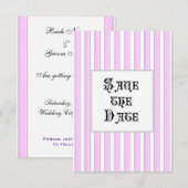 Huwelijksaankondigingen met roze streep op maat aankondiging (Voorkant / Achterkant)
