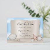 Huwelijksaankondigingen Strand Save the Date (Staand voorkant)