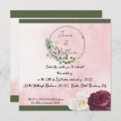 Huwelijksaankondigingskaart op maat aankondiging (Voorkant / Achterkant)