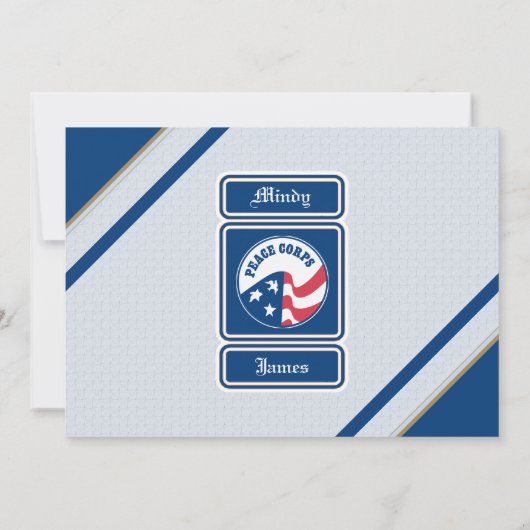 Huwelijksaanmeldingskaarten voor Peace Corps Kaart (Achterkant)