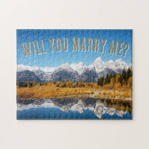 Huwelijksaanzoek in Grand Teton Mountains Legpuzzel