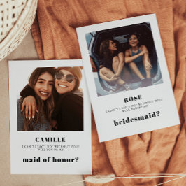 Huwelijksaanzoek kaart voor bruidsmeisje