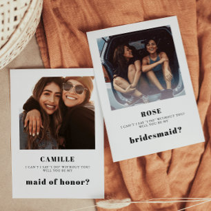Huwelijksaanzoek kaart voor bruidsmeisje