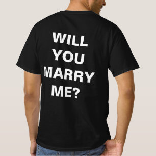 Huwelijksaanzoek naar shirt. Wil je met me trouwen T-shirt