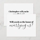 Huwelijksaanzoek Officiant Trouw ons Uitnodiging (Voorkant / Achterkant)