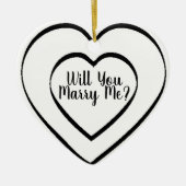 Huwelijksaanzoek Ornament- Wil je met me trouwen H Keramisch Ornament (Voorkant)