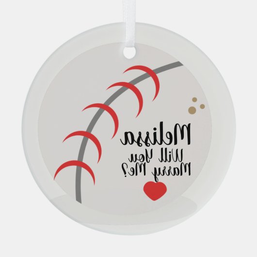 Huwelijksaanzoek Ornament- Wil je met me trouwen S Glas Ornament (Achterkant)