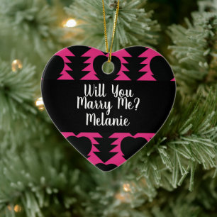 Huwelijksaanzoek Ornament- Zal Je met Me Trouwen Z Keramisch Ornament
