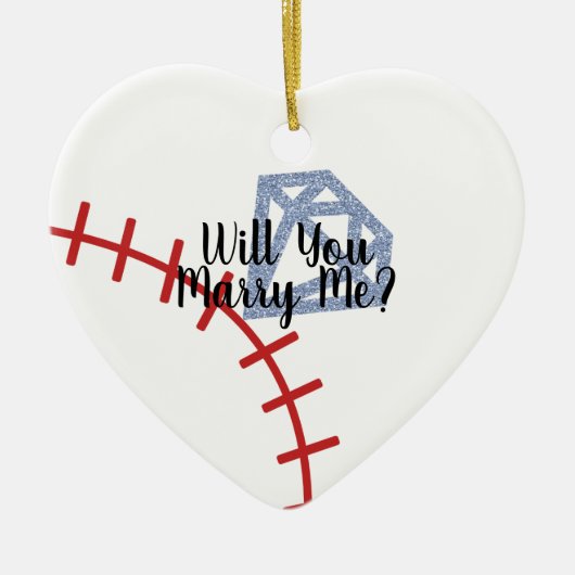 Huwelijksaanzoek Sieraad - Wil Je Met Me Trouwen H Keramisch Ornament (Voorkant)