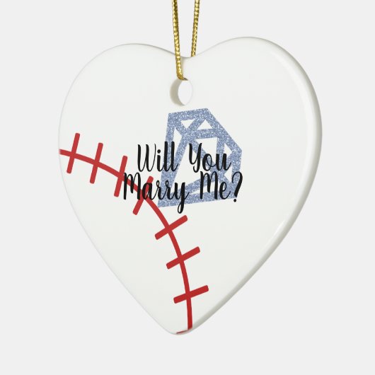 Huwelijksaanzoek Sieraad - Wil Je Met Me Trouwen H Keramisch Ornament (Links)