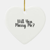 Huwelijksaanzoek Sieraad - Wil Je Met Me Trouwen H Keramisch Ornament (Achterkant)