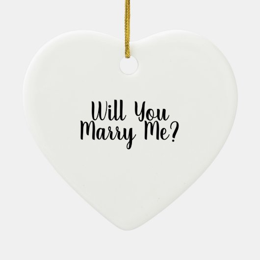 Huwelijksaanzoek Sieraad - Wil Je Met Me Trouwen H Keramisch Ornament (Achterkant)