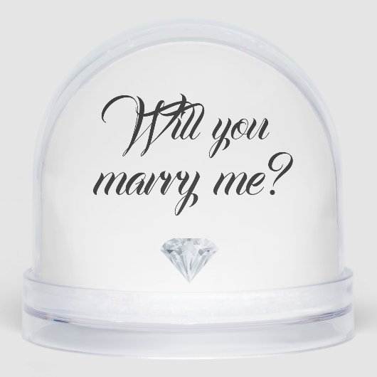 Huwelijksaanzoek sneeuw wereldbol sneeuwbol (Voorkant)