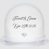 Huwelijksaanzoek sneeuw wereldbol sneeuwbol (Achterkant)