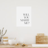 huwelijksaanzoek teken afdrukbaar downloadbaar poster (Keuken)