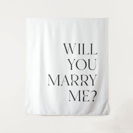 huwelijksaanzoek teken afdrukbaar downloadbaar wandkleed (Voorkant)