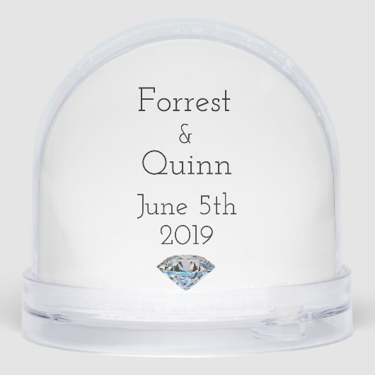 Huwelijksaanzoek trouwdatum sneeuwbol (Achterkant)