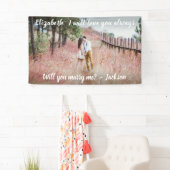 Huwelijksaanzoek Trouwen met mij Foto en wit scrip Spandoek (Insitu)