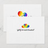 huwelijksaanzoek voor homo's kaart (Voorkant / Achterkant)