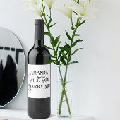 Huwelijksaanzoek Wil je met me trouwen? Wijn Etiket