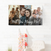 Huwelijksaanzoek zal je met me trouwen 3 kleuren f spandoek (Insitu)