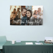 Huwelijksaanzoek zal je met me trouwen 3 kleuren f spandoek (Beurs)