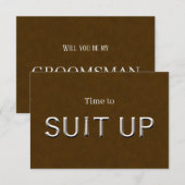 Huwelijksaanzoekkaart voor bruidsjonker bedankkaart (Voorkant / Achterkant)