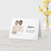 Huwelijksaanzoekkaart voor bruidsmeisje kaart (Gele Bloem)