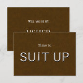 Huwelijksaanzoekkaart voor Usher Bedankkaart (Voorkant / Achterkant)