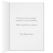 Huwelijksacceptatie Kaart Silver Hearts (Binnen (Rechts))