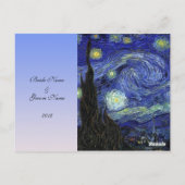 huwelijksacceptatiekaart , van gogh starry night briefkaart (Achterkant)