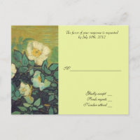 huwelijksacceptatiekaart , van gogh wid rozen