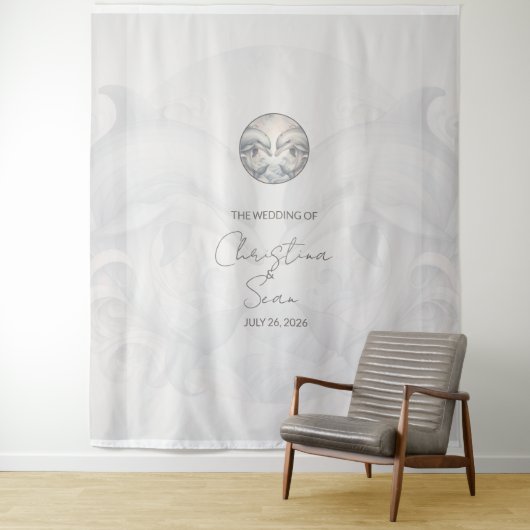 Huwelijksachtergrond Custom Dolphin Theme Style 1 Wandkleed (In situ)