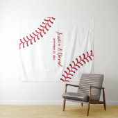 Huwelijksachtergronden met honkbal sportthema wandkleed (In Situ (horizontaal))