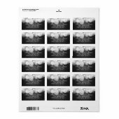 Huwelijksadres Glow & Sparkle Black Etiket (Full Sheet)