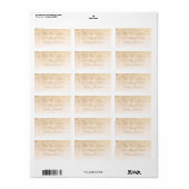 Huwelijksadres Gouden Bokeh Sparkle Lights Etiket (Full Sheet)